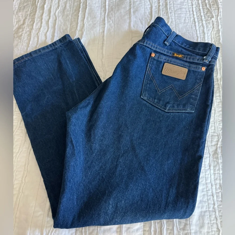 Wrangler Blue Straight-Leg Jeans Classic Style for Men